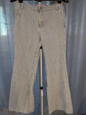 Striped  Women’s Jeans - Blue and White